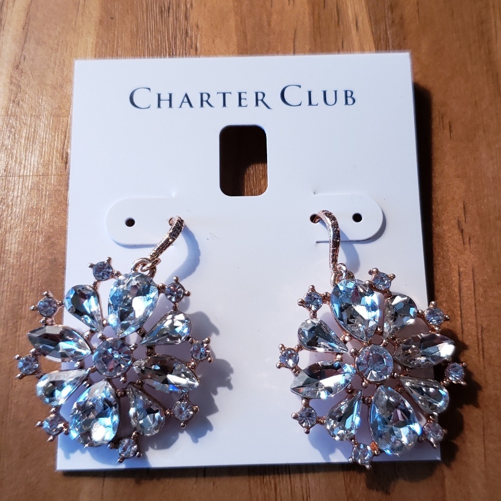 Rhinestone Drop Earrings F8